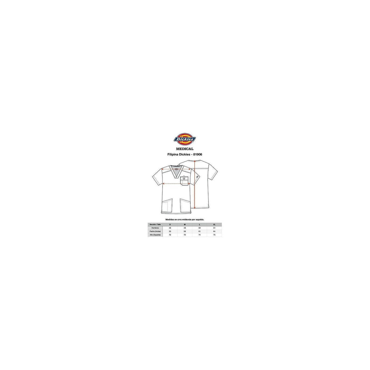 Filipina quirúrgica Dickies 81906 EDS Signature para hombre Blanca, ficha técnica | color:blanca