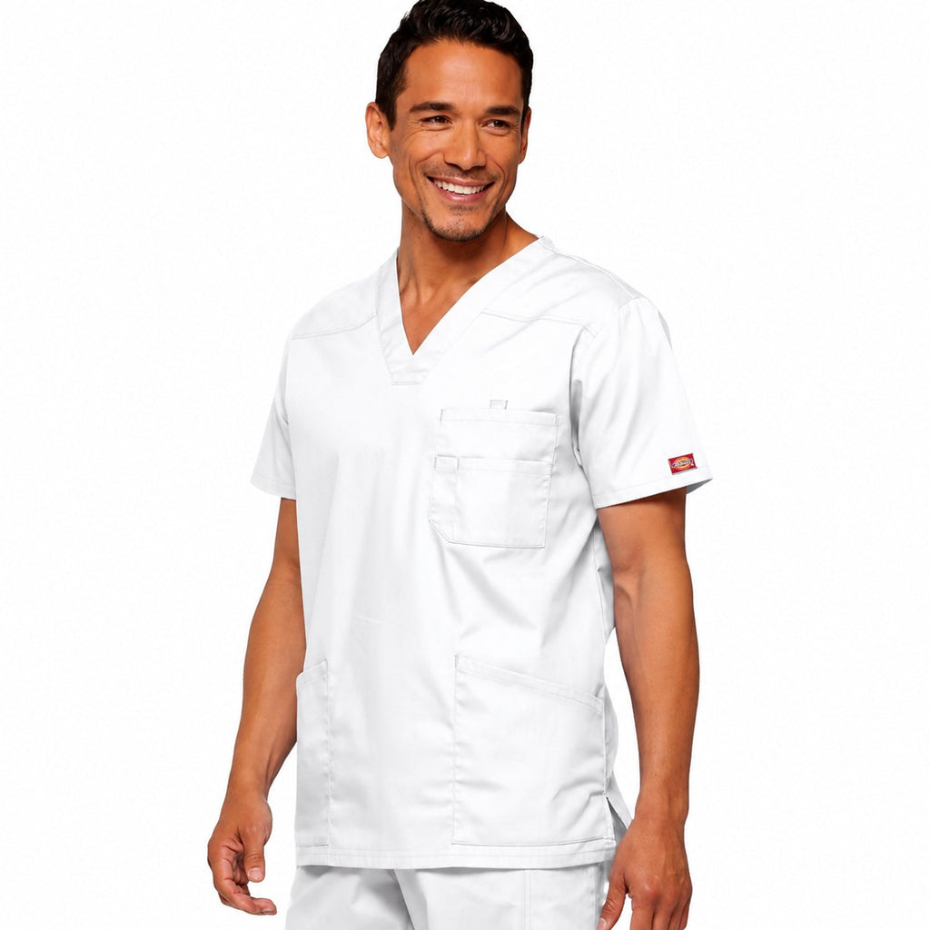 Filipina quirúrgica Dickies 81906 EDS Signature para hombre Blanca, vista posterior