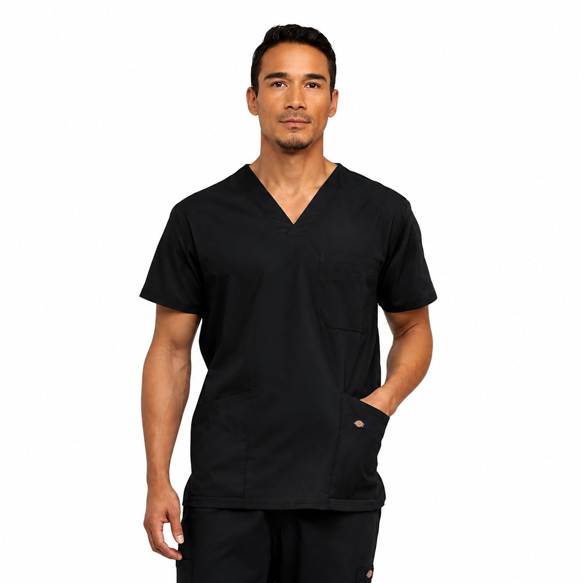 Filipina quirúrgica Dickies 81906 EDS Signature para hombre Negra, vista frontal | color:negra