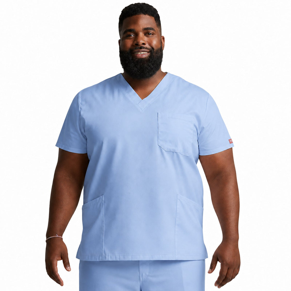 Filipina quirúrgica Dickies 81906 para hombre talla extra en color Azul cielo, vista frente | color:azul-cielo
