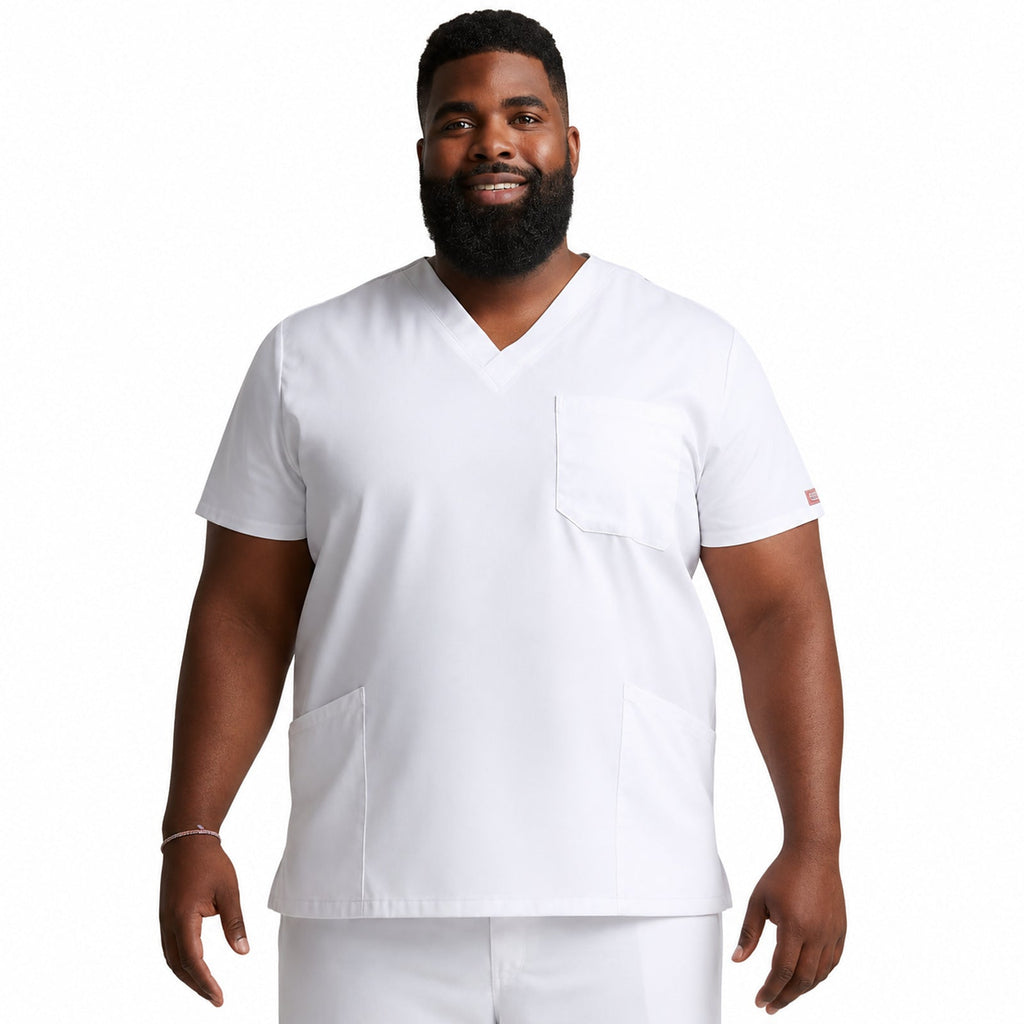 Filipina quirúrgica Dickies 81906 para hombre talla extra en color Blanca, vista frente