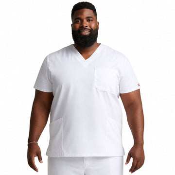 Filipina quirúrgica Dickies 81906 para hombre talla extra en color Blanca, vista frente | color:blanca