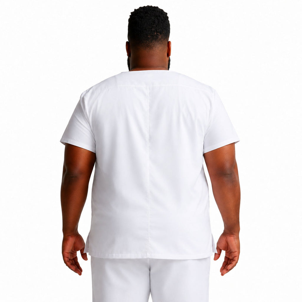 Filipina quirúrgica Dickies 81906 para hombre talla extra en color Blanca, vista posterior