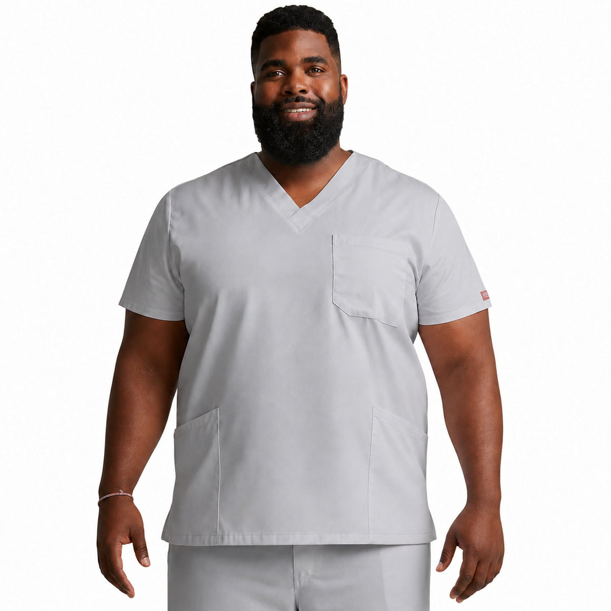 Filipina quirúrgica Dickies 81906 para hombre talla extra en color Gris claro, vista frente | color:gris-claro