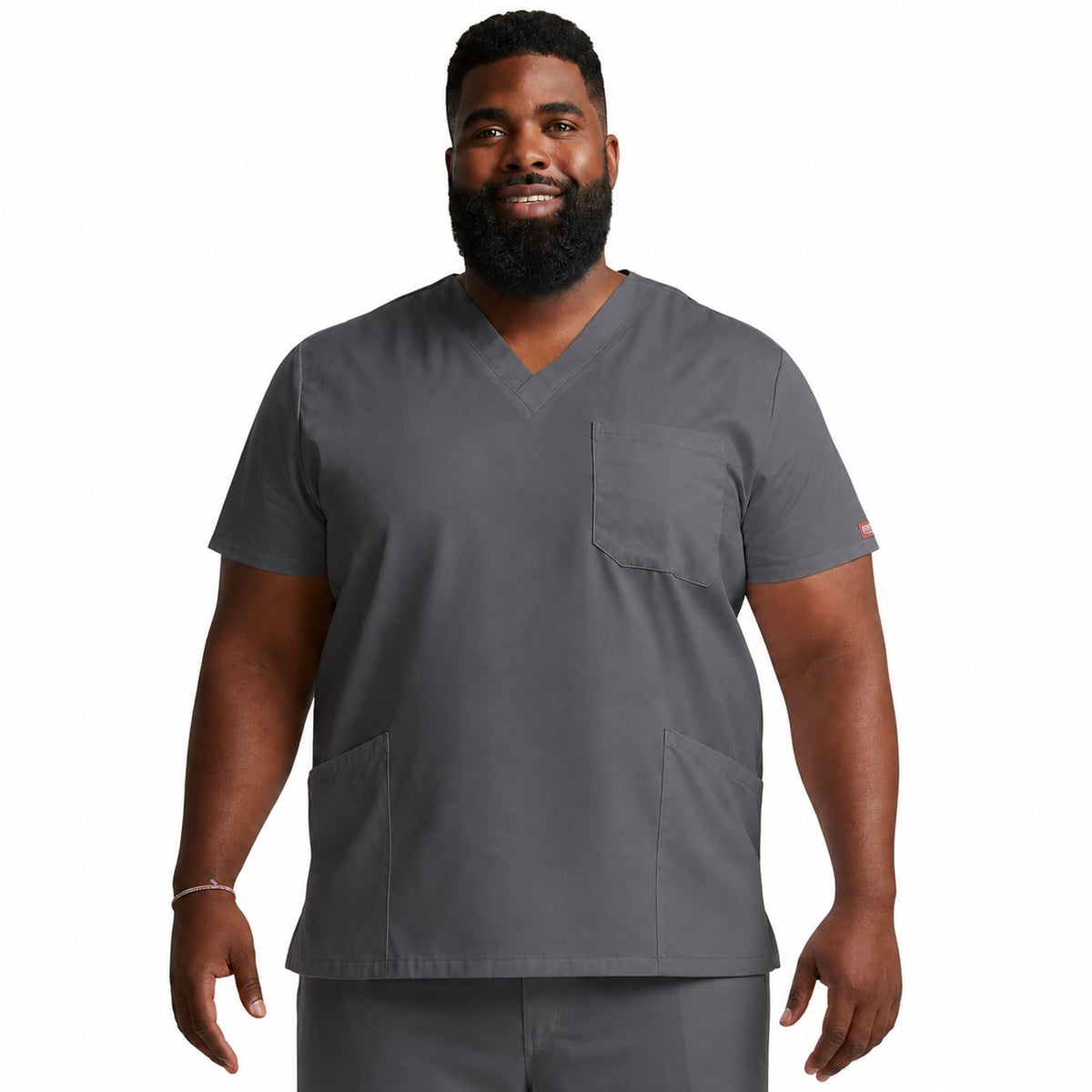 Filipina quirúrgica Dickies 81906 para hombre talla extra en color Gris oxford, vista frente | color:gris-oxford