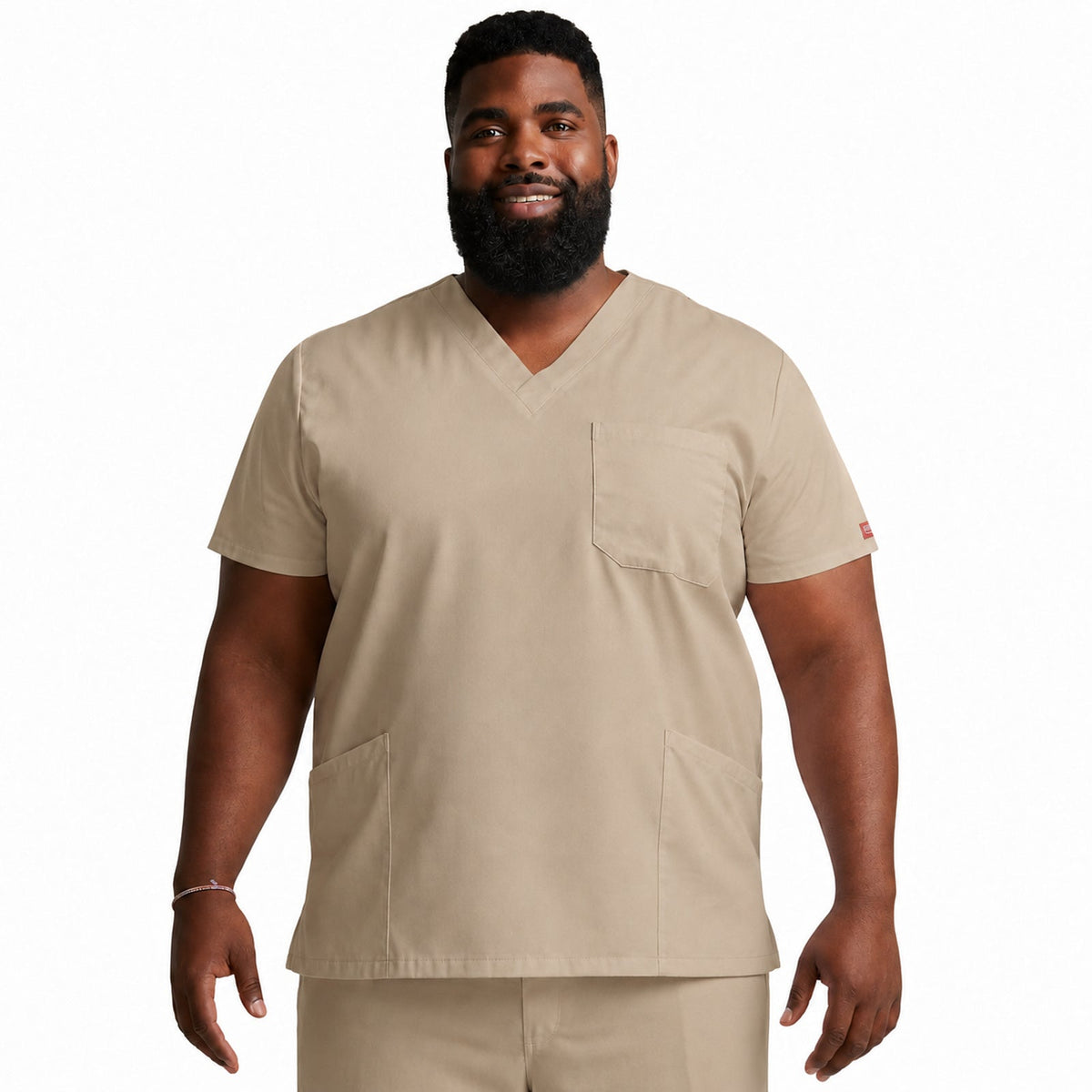 Filipina quirúrgica Dickies 81906 para hombre talla extra en color Khaki, vista frente | color:khaki