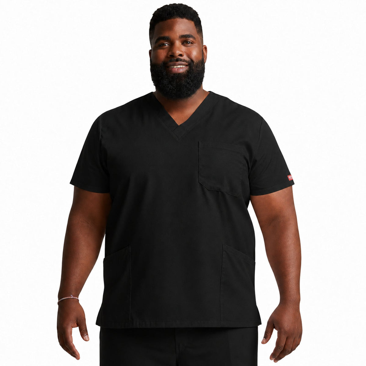 Filipina quirúrgica Dickies 81906 para hombre talla extra en color Negra, vista frente | color:negra