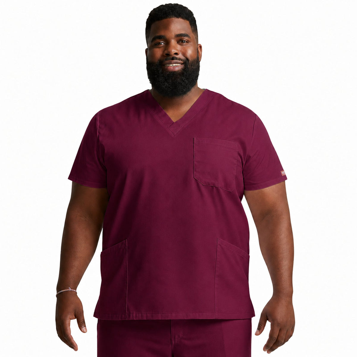 Filipina quirúrgica Dickies 81906 para hombre talla extra en color Vino, vista frente | color:vino