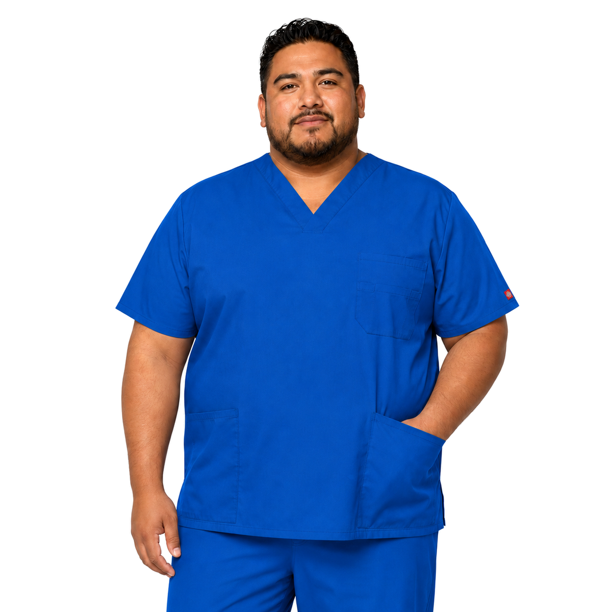 filipina quirúrgica Dickies 81906 EDS Signature para hombre tallas extra 4XL y 5XL azul rey, vista frontal | color:azul-rey
