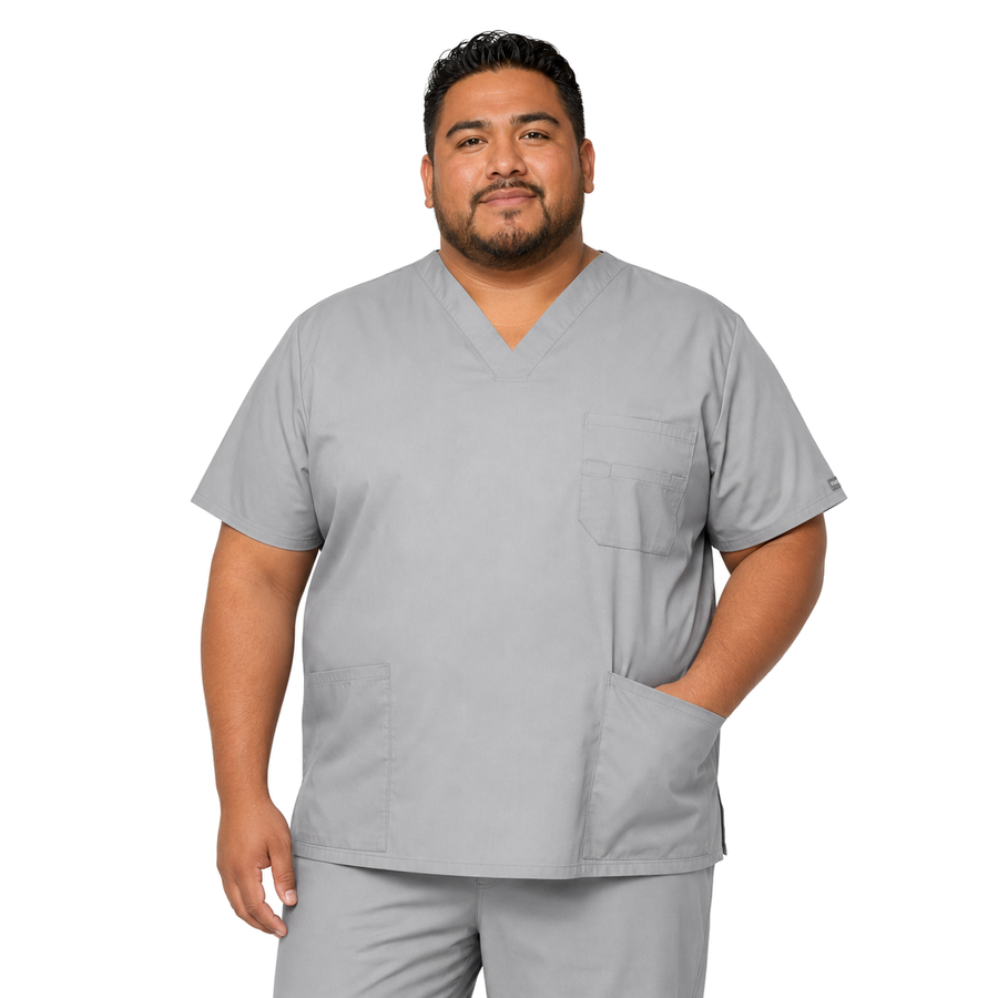filipina quirúrgica Dickies 81906 EDS Signature para hombre tallas extra 4XL y 5XL gris claro, vista frontal | color:gris-claro