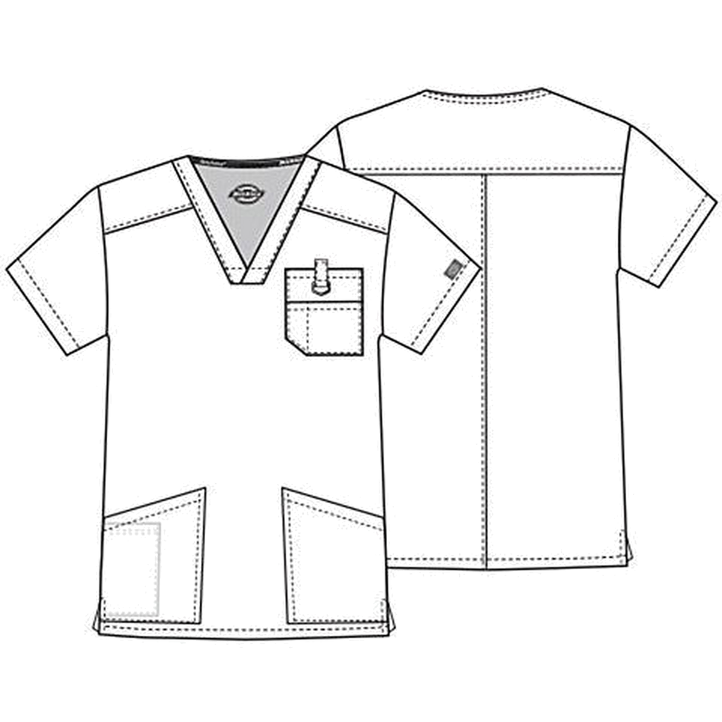 filipina quirúrgica Dickies 81906 EDS Signature para hombre tallas extra 4XL y 5XL gris claro, vista del producto