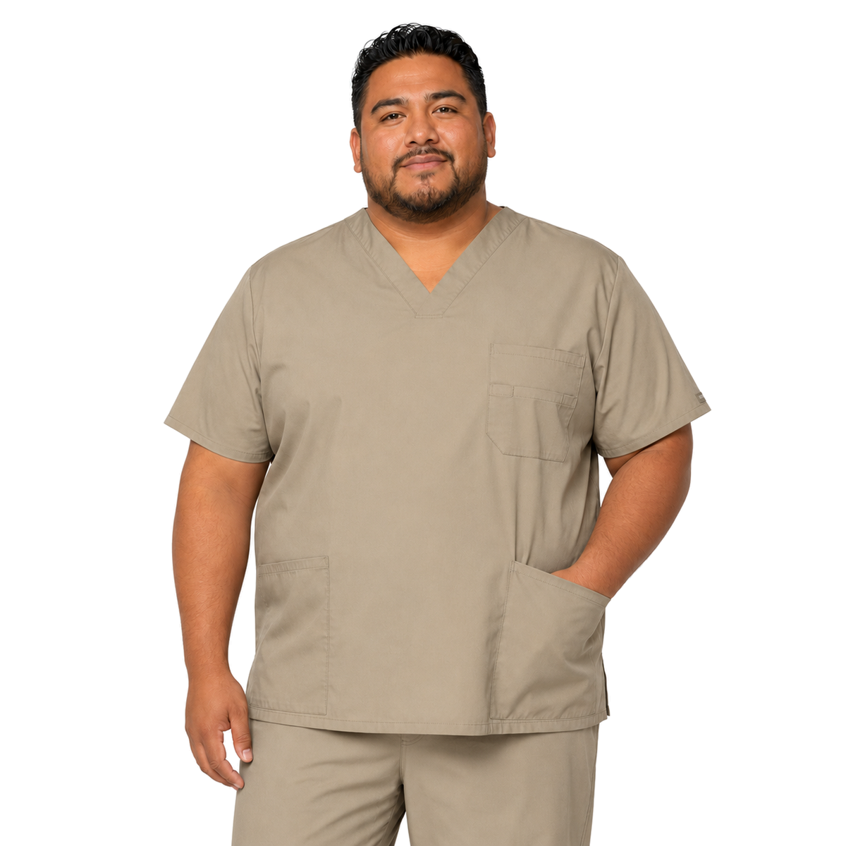 filipina quirúrgica Dickies 81906 EDS Signature para hombre tallas extra 4XL y 5XL khaki, vista frontal | color:khaki