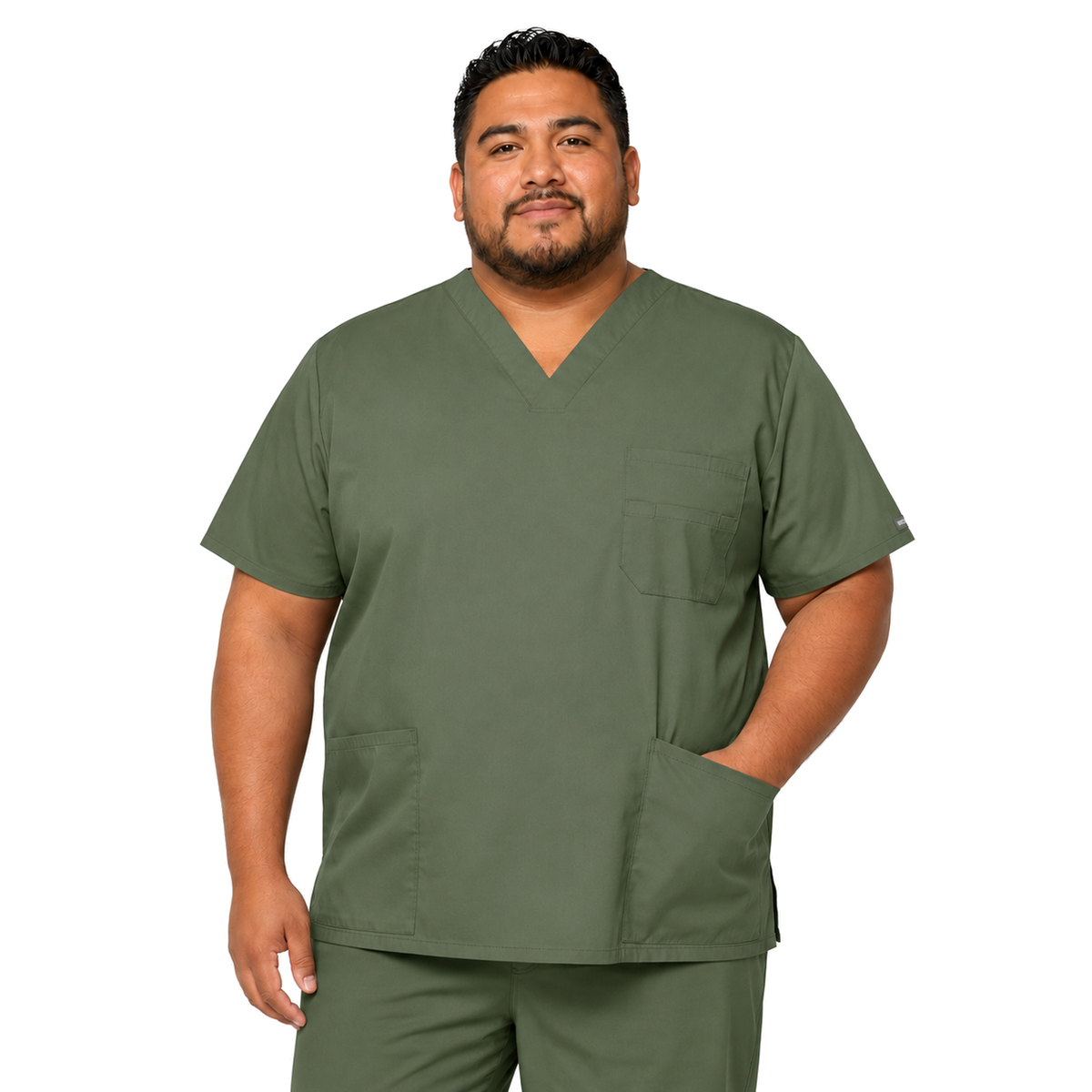 filipina quirúrgica Dickies 81906 EDS Signature para hombre tallas extra 4XL y 5XL verde olivo, vista frontal | color:verde-olivo