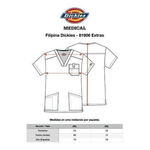 Dickies 81906 Filipina Quirúrgica Hombre Tallas Extras 2XL y 3XL - Garufa Jeans