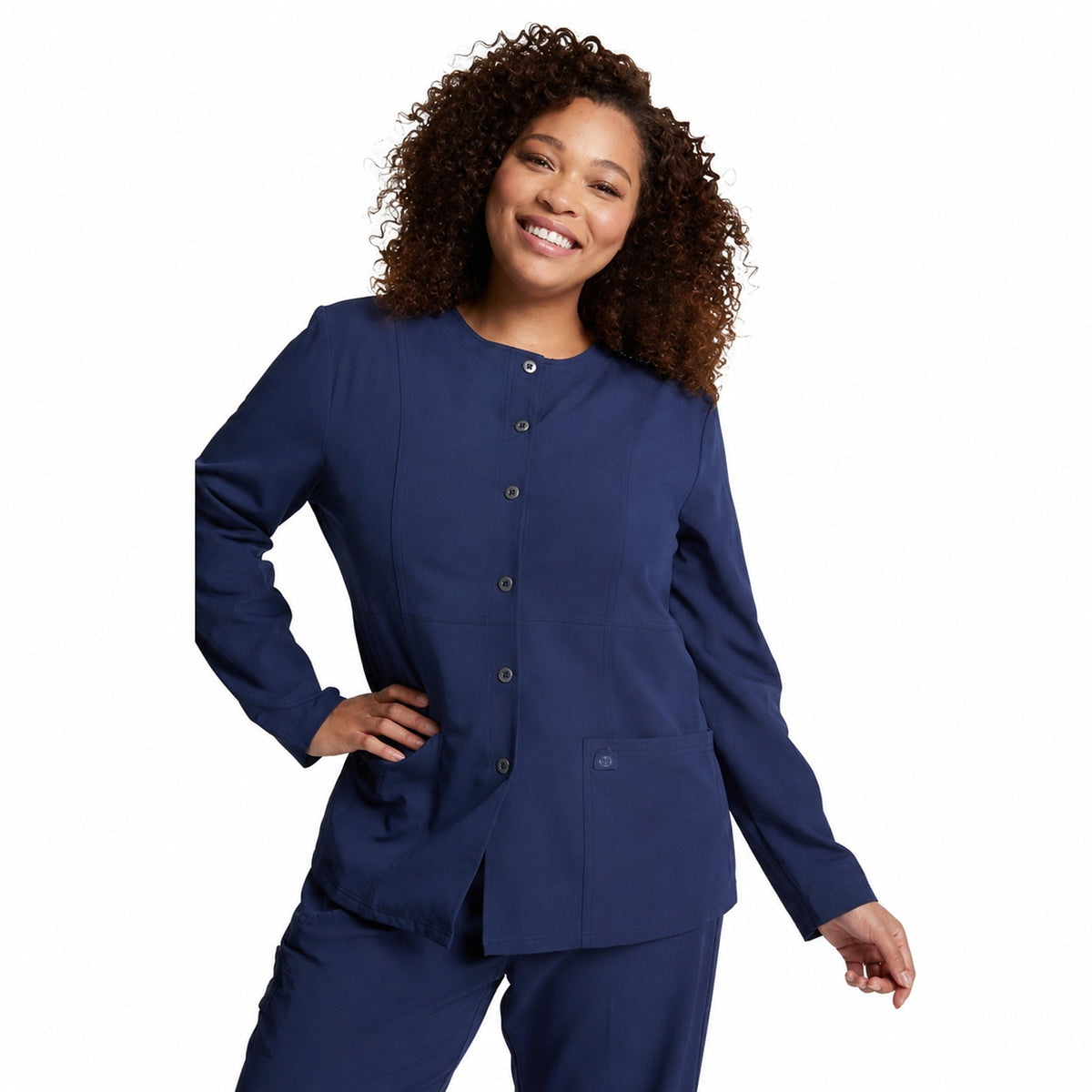 Chamarra médica quirúrgica Dickies 82310 para mujer azul marino, vista de producto 03 | color:azul-marino