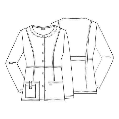 Dickies 82310 Chamarra Quirúrgica Médica Clínica Mujer - Garufa Jeans