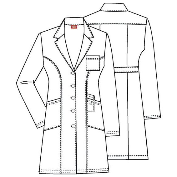 Dickies 82401 Bata Larga Médica Gabardina Suavizada Extras - Garufa Jeans