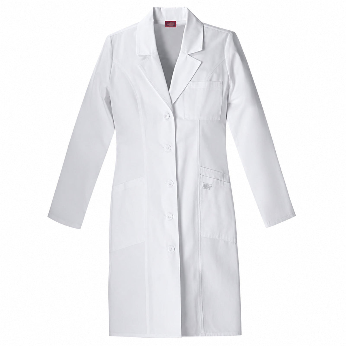 Dickies 82401 bata larga médica blanca para mujer, vista del producto | color:blanca