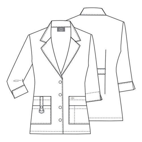 Dickies 82402 Bata Corta Médica Manga 3/4 Gabardina Extra - Garufa Jeans