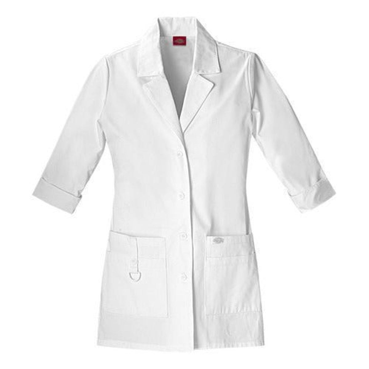 Bata médica Dickies 82402 para mujer talla extra blanca, vista de producto | color:blanca
