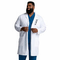 Bata médica larga Dickies 83403 para hombre blanca, vista frontal | color:blanca