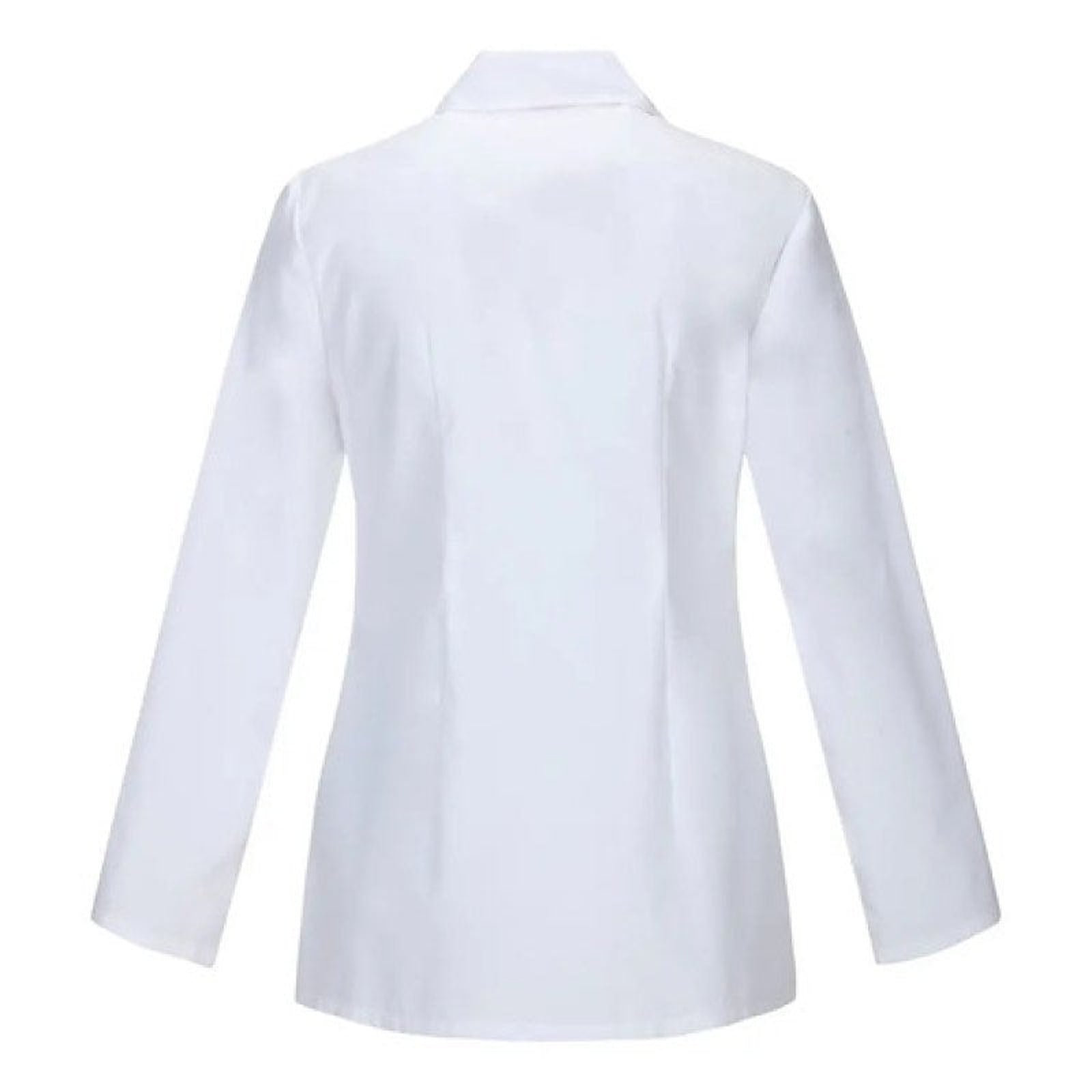 Dickies 84401 bata médica corta para mujer blanca, prenda posterior | color:blanca