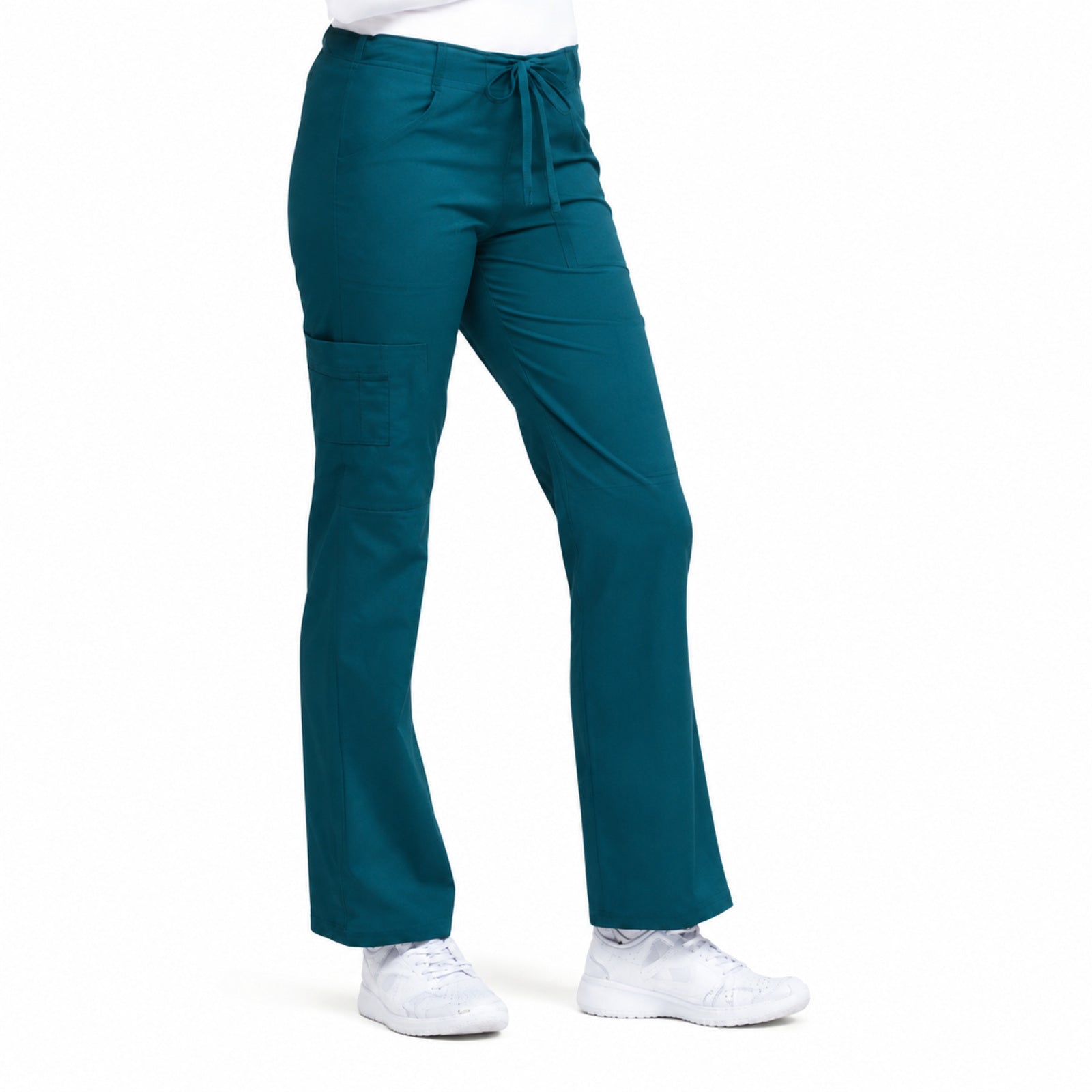 Pantalón quirúrgico Dickies 85100 para mujer azul Caribe, vista frontal | color:azul-caribe