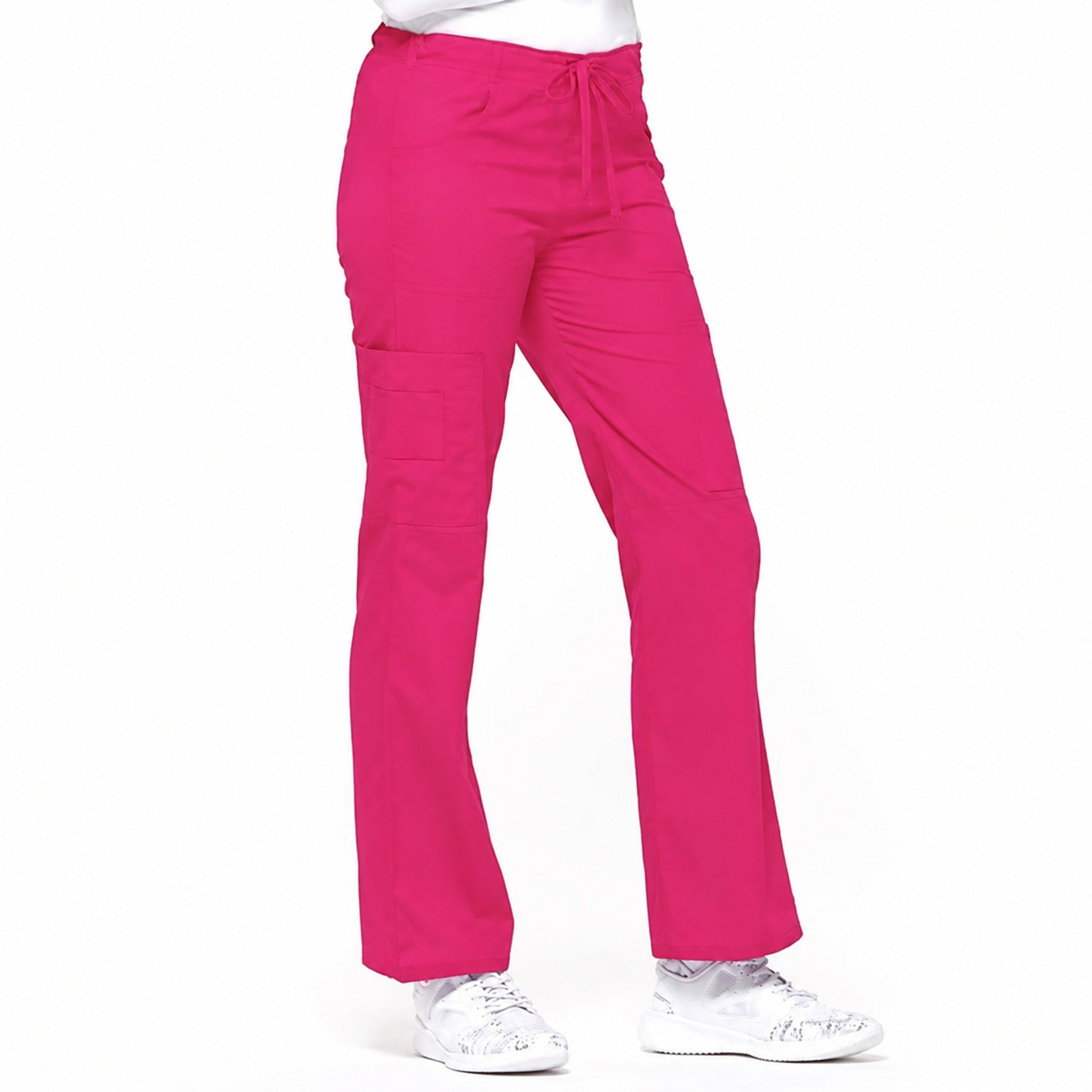 Pantalón quirúrgico Dickies 85100 para mujer fucsia, vista tres cuartos | color:fucsia