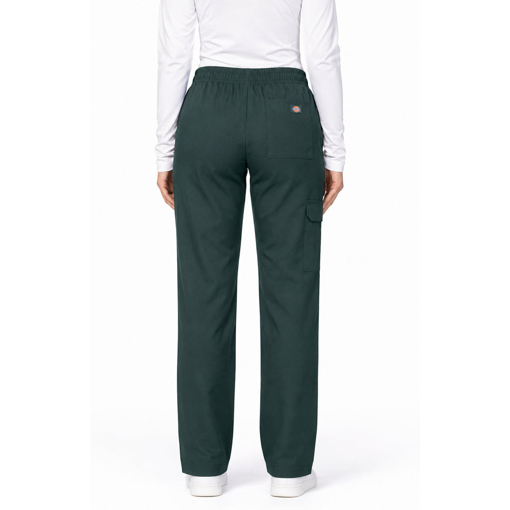 Pantalón quirúrgico Dickies 85100 para mujer verde botella, vista posterior