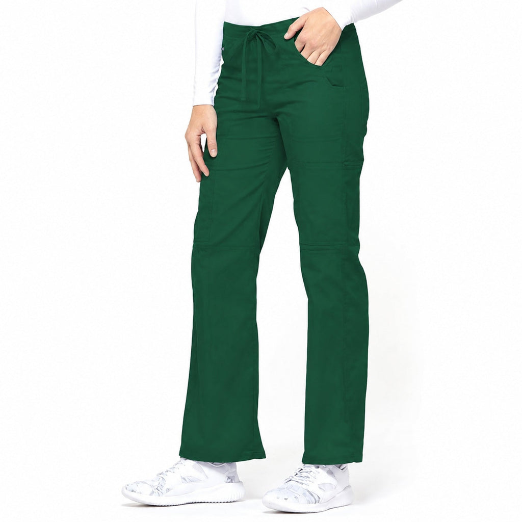 Pantalón quirúrgico Dickies 85100 para mujer verde botella, vista tres cuartos