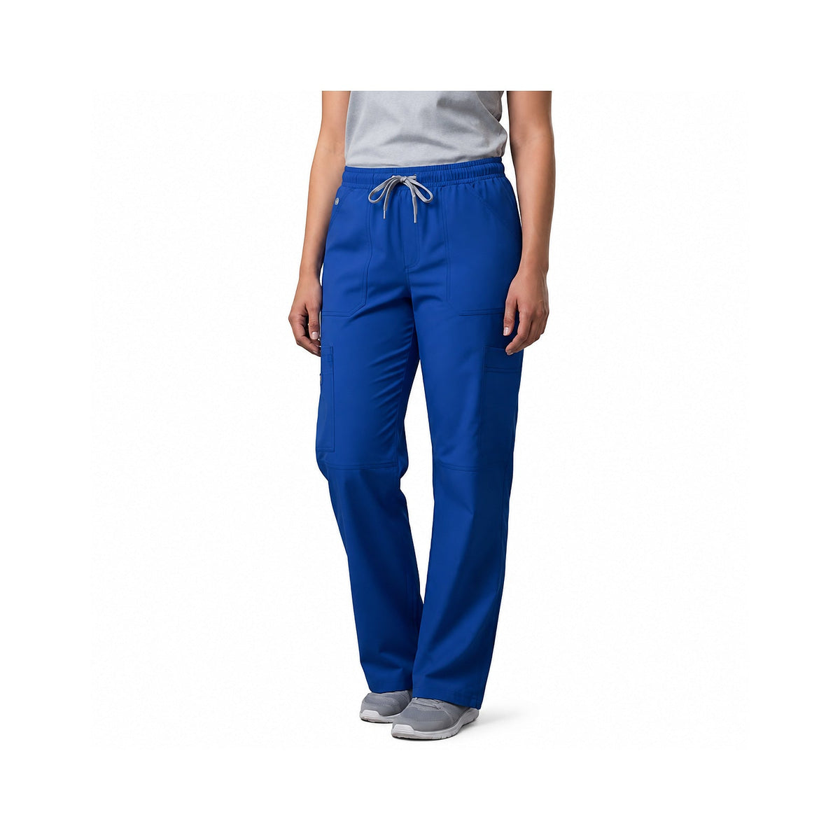 Pantalón quirúrgico Dickies 857455 Gen Flex para mujer en Azul Galaxy, frente modelo | color:azul-galaxy