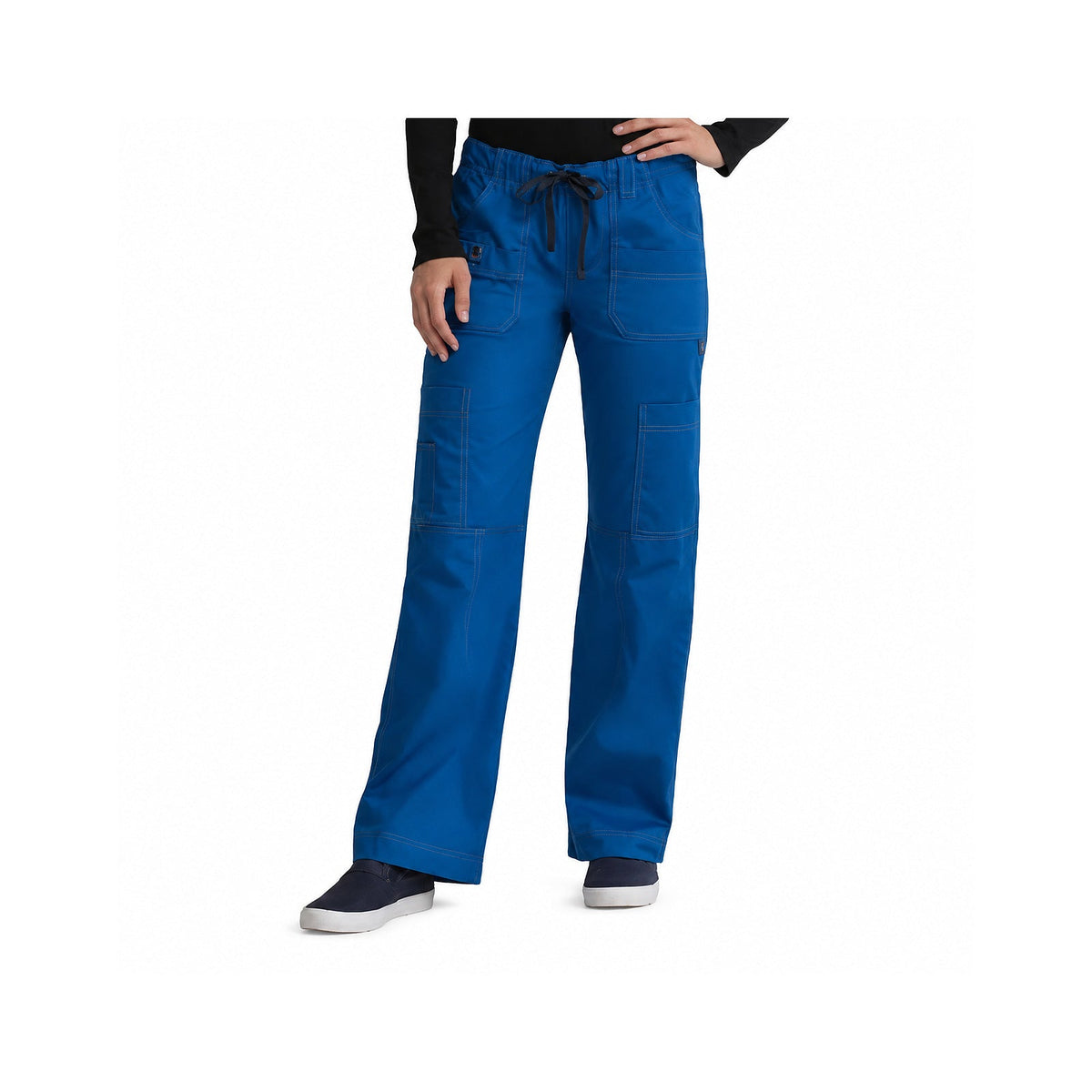Pantalón quirúrgico Dickies 857455 Gen Flex para mujer en Azul Rey, frente modelo | color:azul-rey