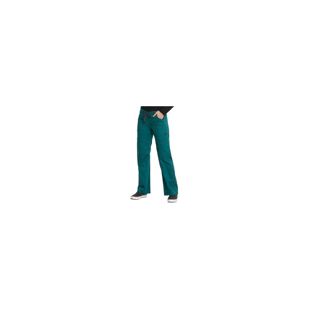 Pantalón quirúrgico Dickies 857455 Gen Flex para mujer en Verde Botella, frente alterno