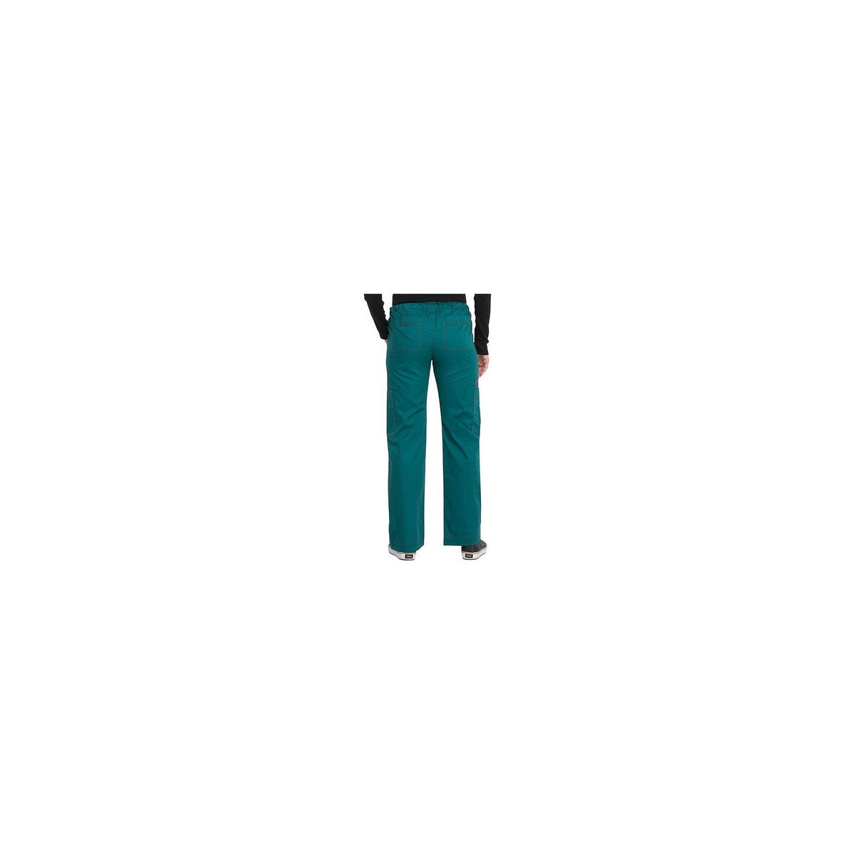 Pantalón quirúrgico Dickies 857455 Gen Flex para mujer en Verde Botella, posterior | color:verde-botella