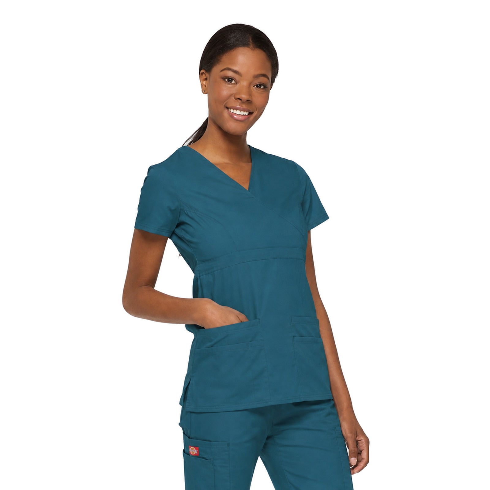 Filipina quirúrgica Dickies 85820 para mujer azul Caribe, vista frente | color:azul-caribe