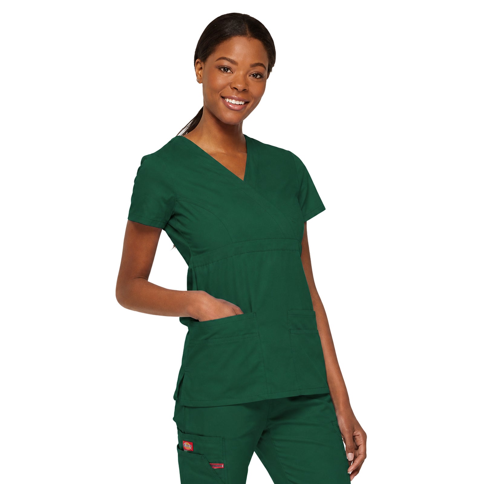 Filipina quirúrgica Dickies 85820 para mujer hunter, vista frente | color:hunter