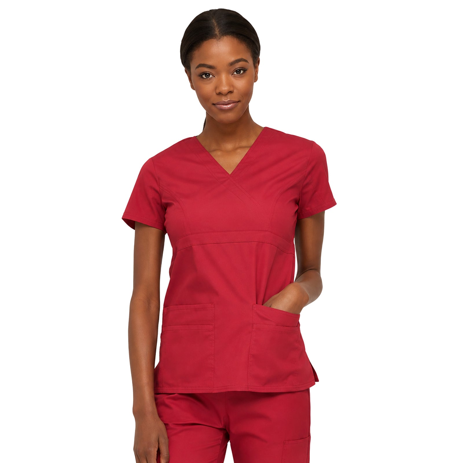 Filipina quirúrgica Dickies 85820 para mujer roja, vista frente | color:roja
