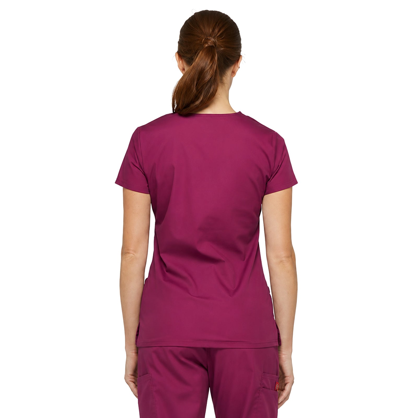 Filipina quirúrgica Dickies 85820 para mujer vino, vista posterior | color:vino