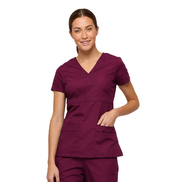 Filipina quirúrgica Dickies 85820 para mujer vino, vista frente | color:vino