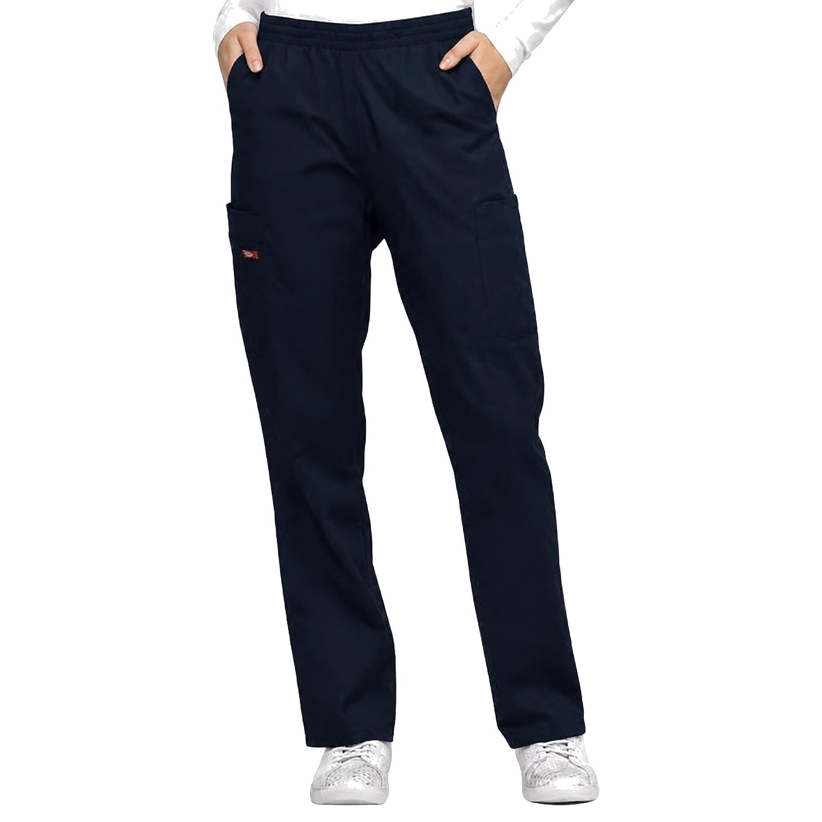 Pantalón quirúrgico Dickies 86106 para mujer azul-marino, vista frente | color:azul-marino