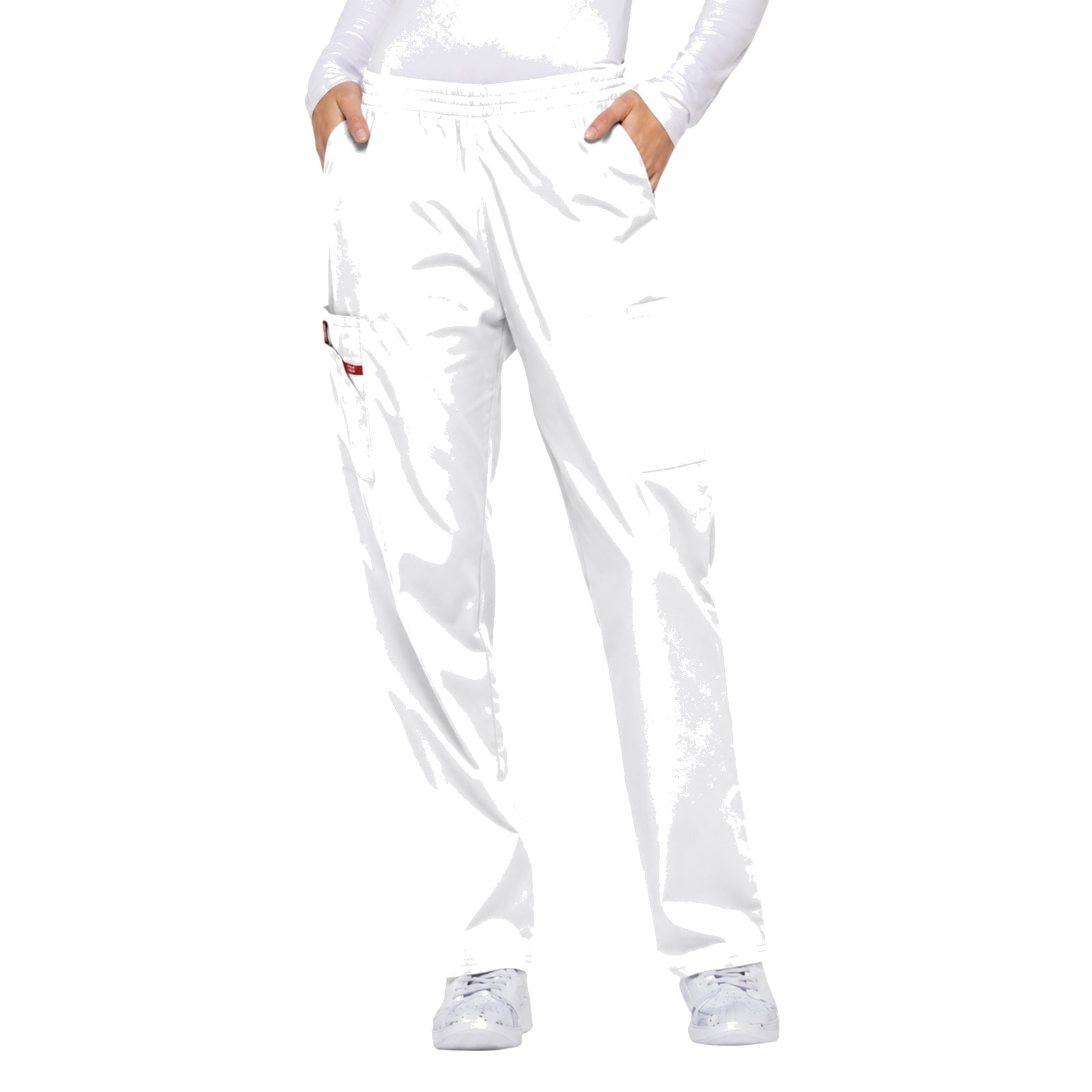Pantalón quirúrgico Dickies 86106 para mujer blanco, vista frente | color:blanco