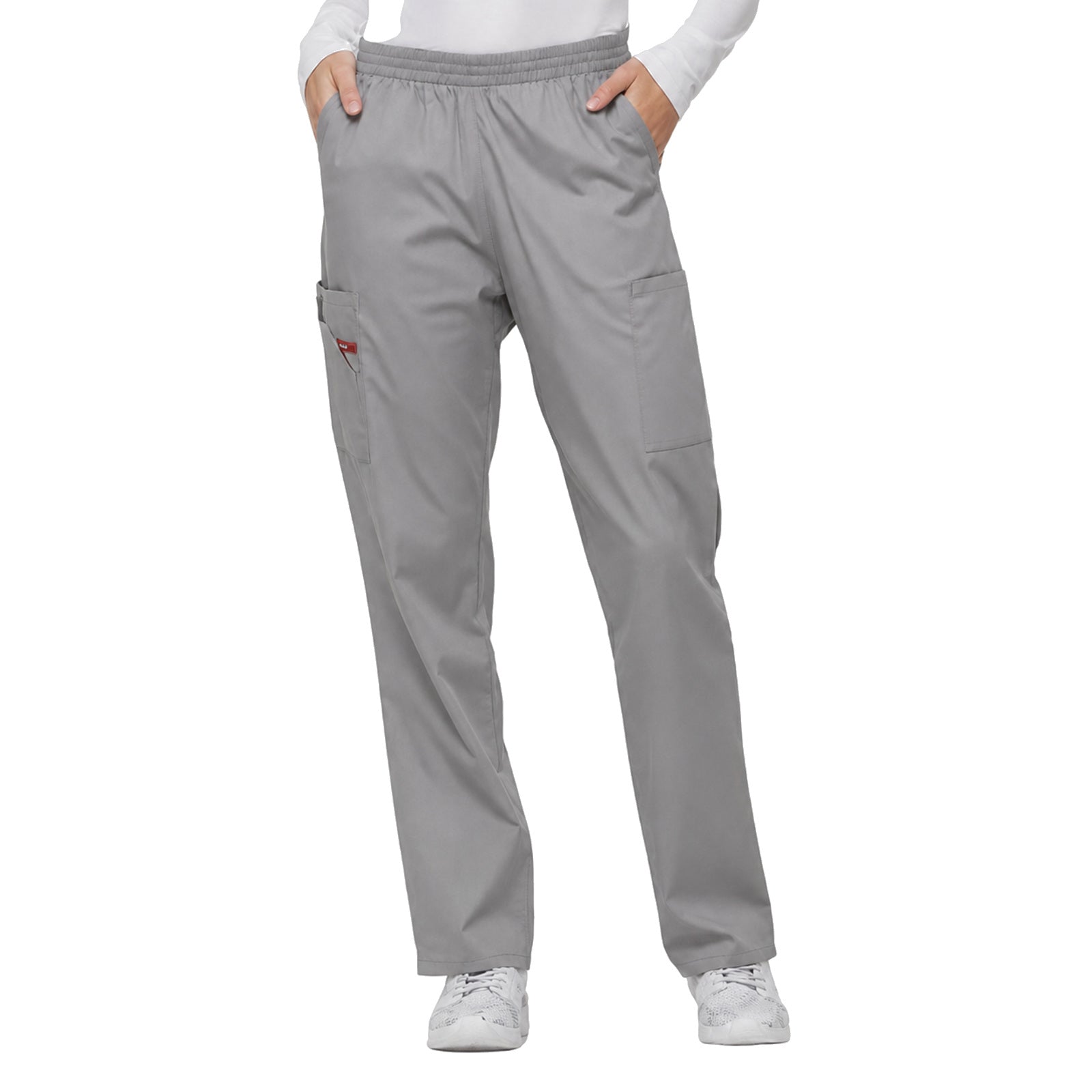 Pantalón quirúrgico Dickies 86106 para mujer gris, vista frente | color:gris