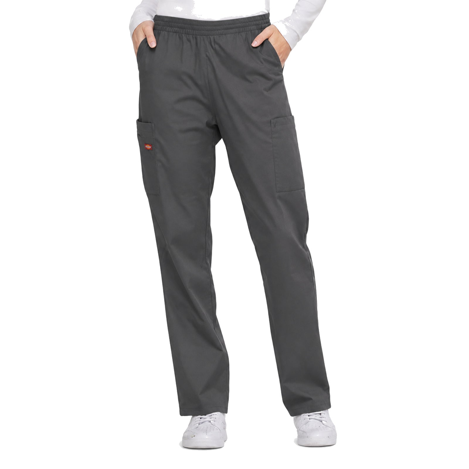 Pantalón quirúrgico Dickies 86106 para mujer gris-oxford, vista frente | color:gris-oxford