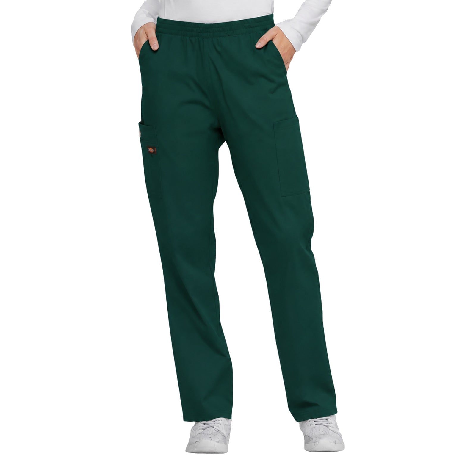 Pantalón quirúrgico Dickies 86106 para mujer hunter, vista frente | color:hunter