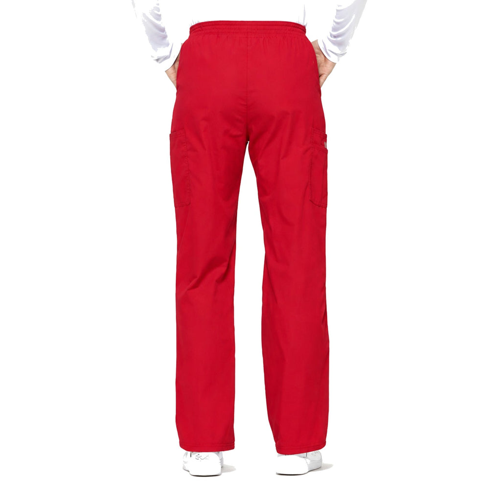 Pantalón quirúrgico Dickies 86106 para mujer rojo, vista perfil