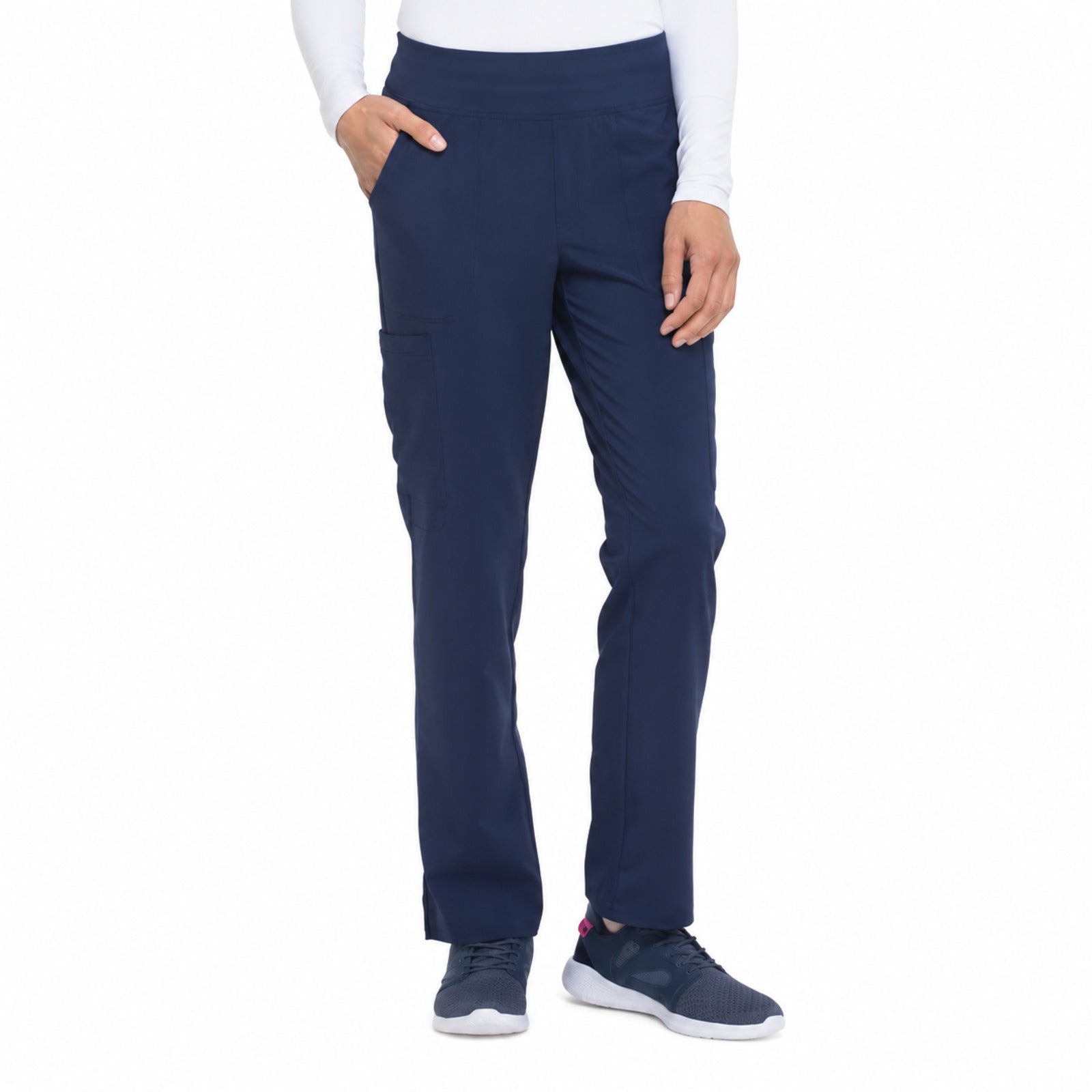 Pantalón quirúrgico Dickies DK005 EDS Essentials mujer azul marino, vista frontal | color:azul-marino
