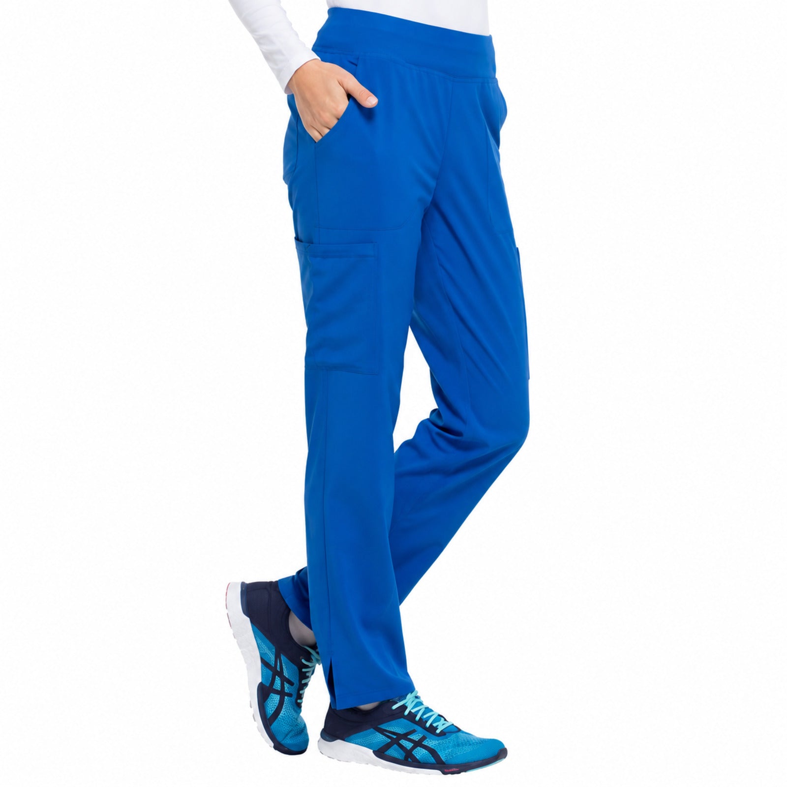 Pantalón quirúrgico Dickies DK005 EDS Essentials mujer azul rey, vista frontal | color:azul-rey