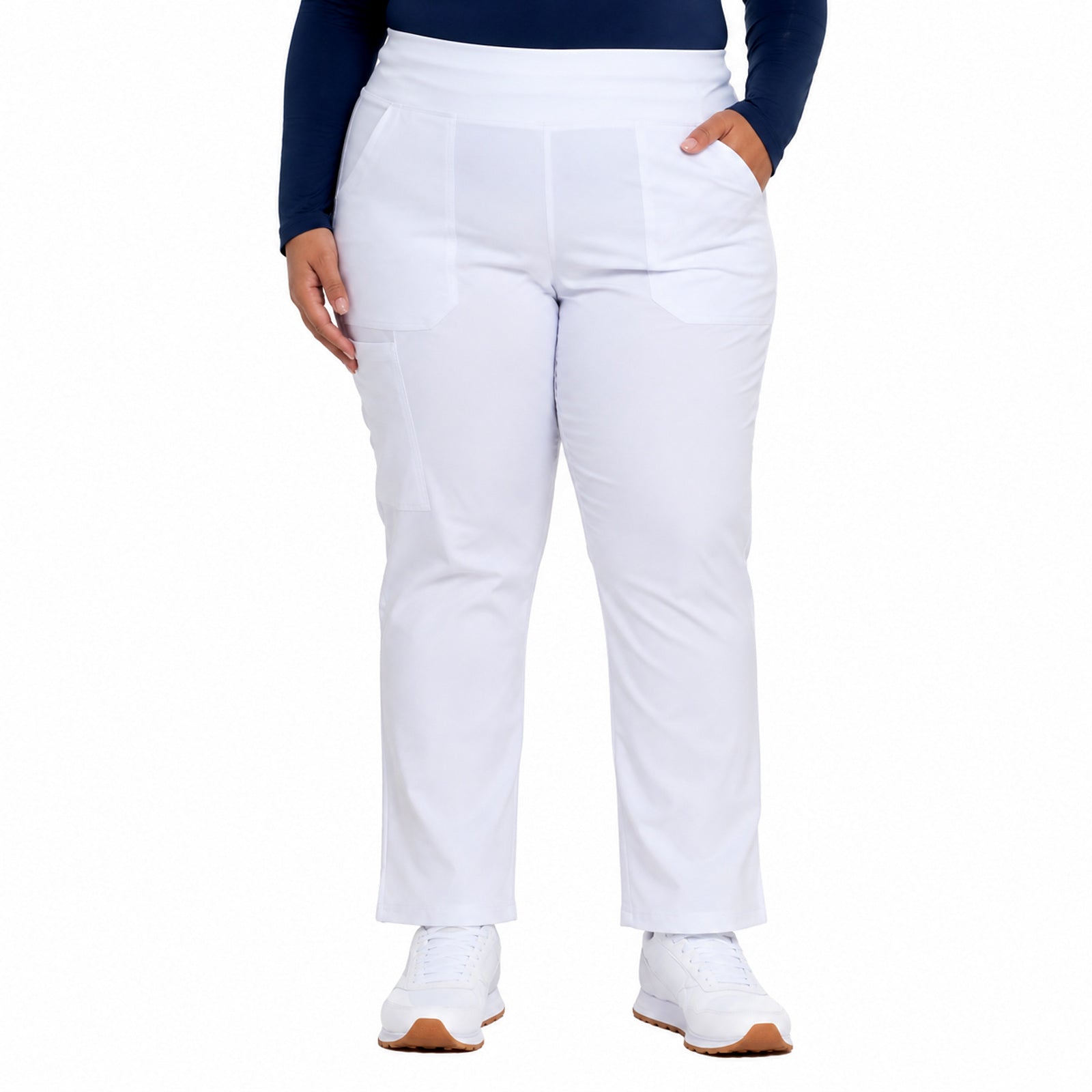 Pantalón quirúrgico Dickies DK005 EDS Essentials mujer Blanco, frente modelo | color:blanco