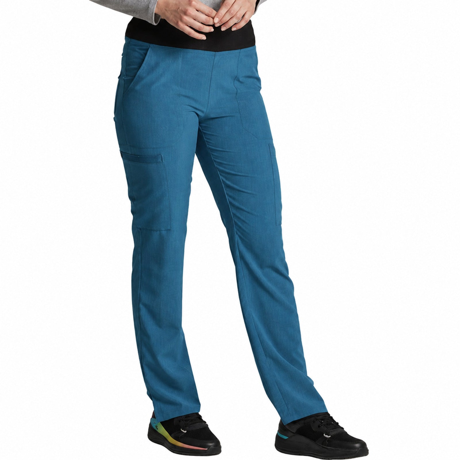 Pantalón quirúrgico Dickies DK005 EDS Essentials mujer marine heather, vista frontal | color:marine-heather
