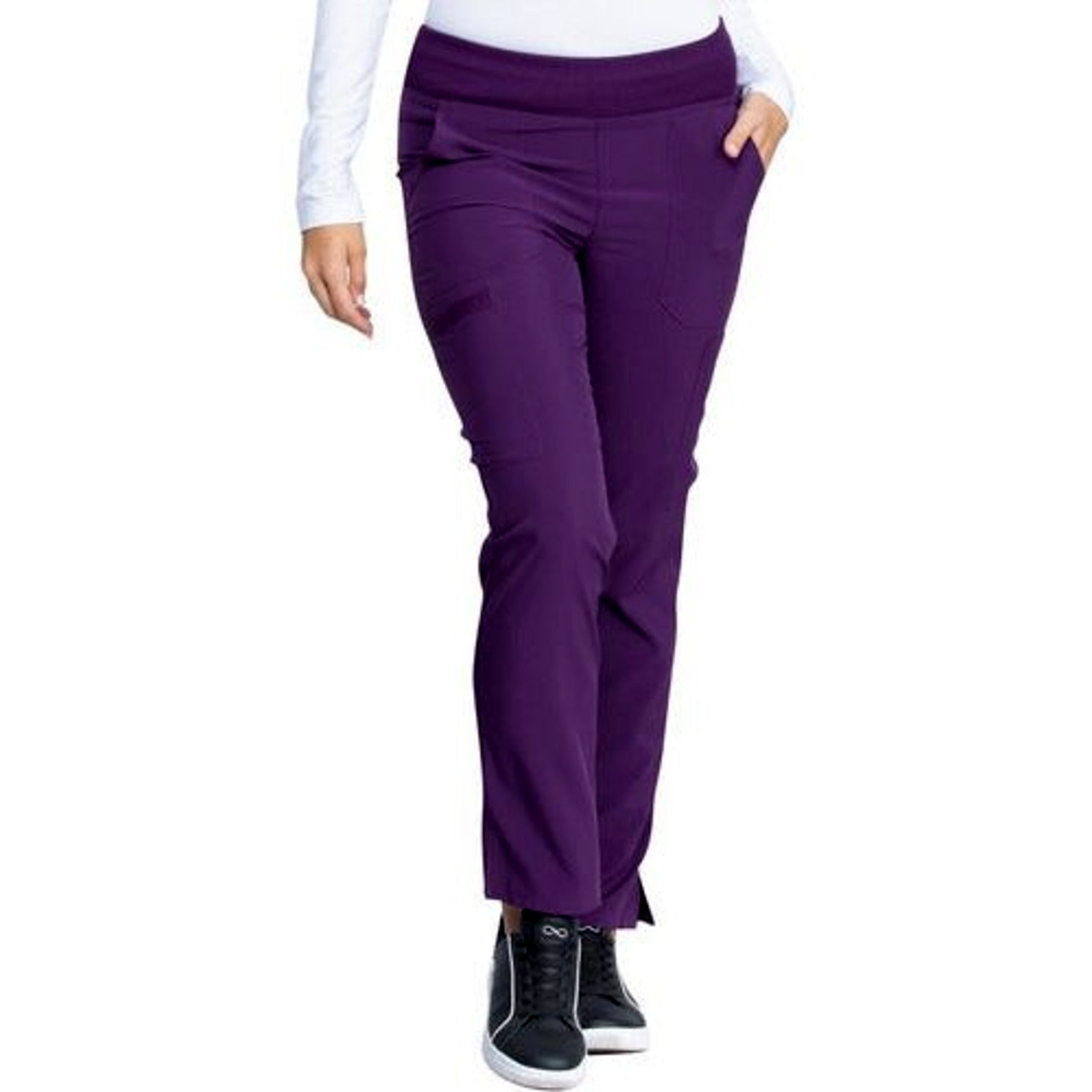 Pantalón quirúrgico Dickies DK005 EDS Essentials mujer morado, vista tres cuartos | color:morado